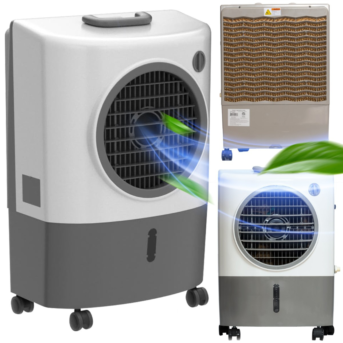 Hessaire MC18M 1,300 CFM 2-Speed Portable Evaporative Cooler (Swamp Cooler) for 500 sq. ft.