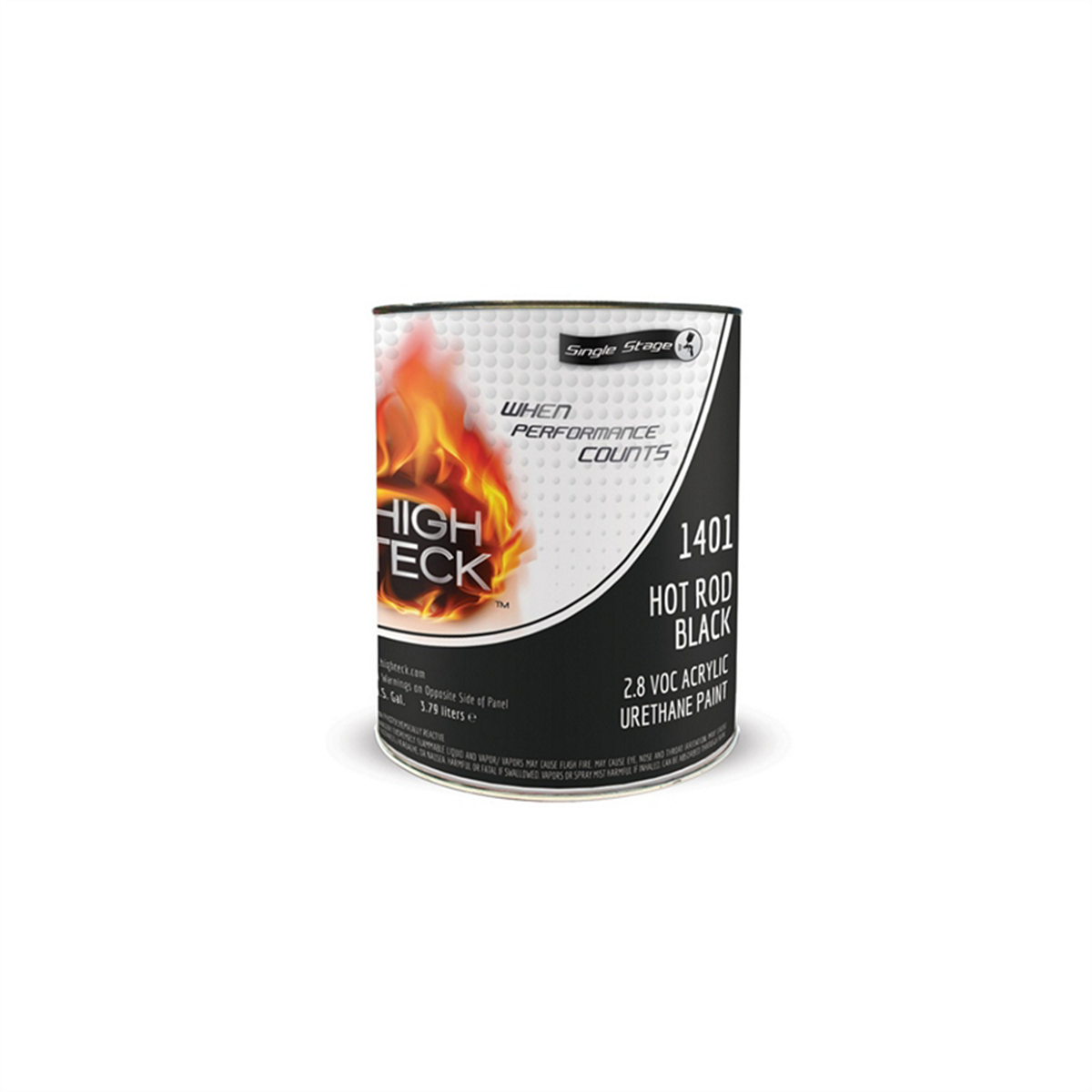 High Teck Products 1401-1 Series 1400 Acrylic Urethane Factory Pack 2K Single Stage Paint, 1 gal, Hot Rod Black