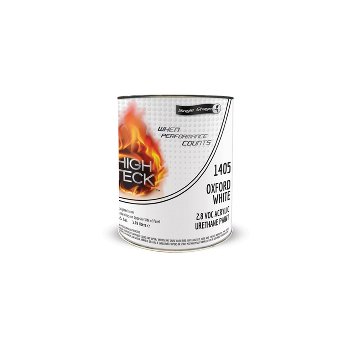 High Teck Products 1405-1 Series 1400 Acrylic Urethane Factory Pack 2K Single Stage Paint, 1 gal, Oxford White