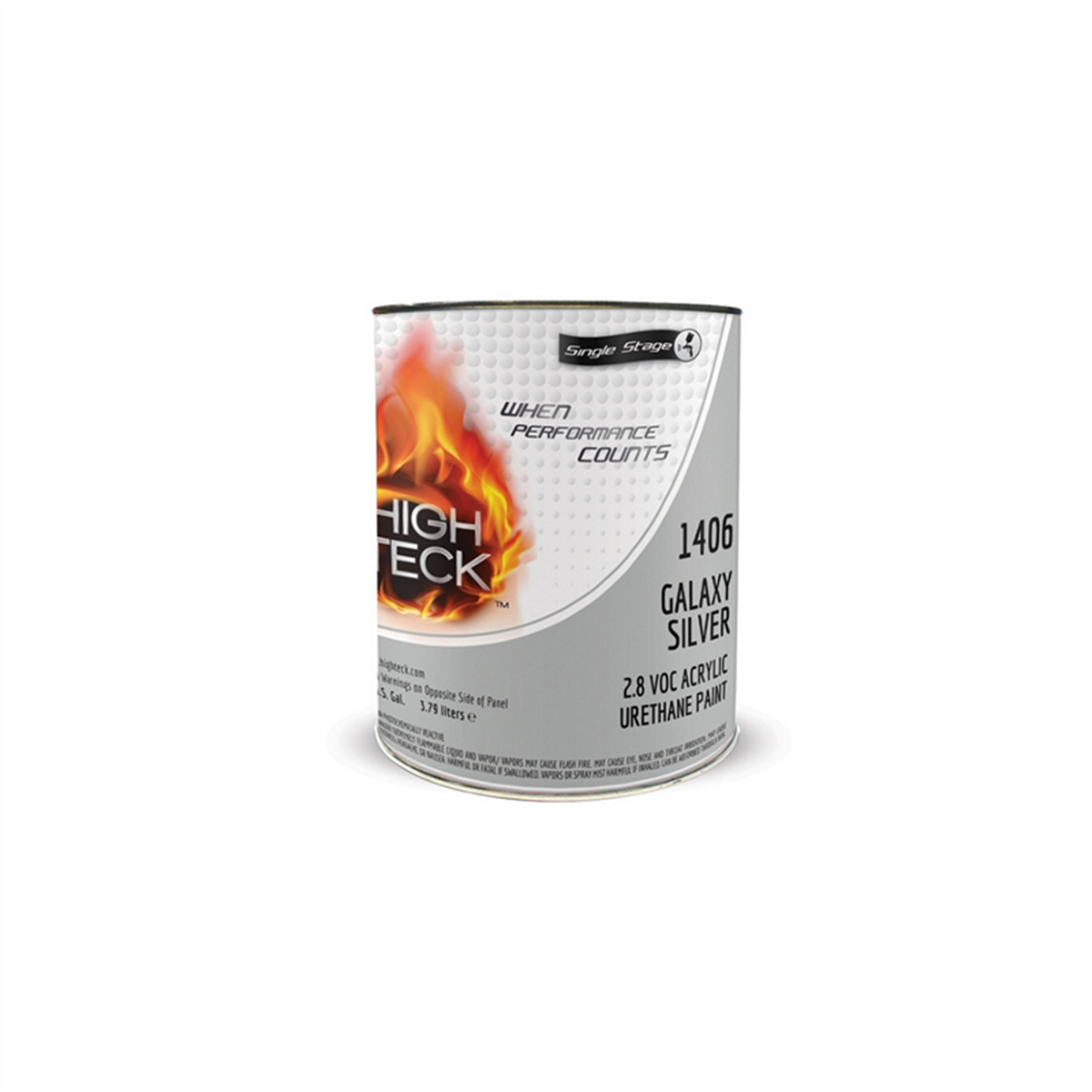 High Teck Products 1406-1 Series 1400 Acrylic Urethane Factory Pack 2K Single Stage Paint, 1 gal, Galaxy Silver