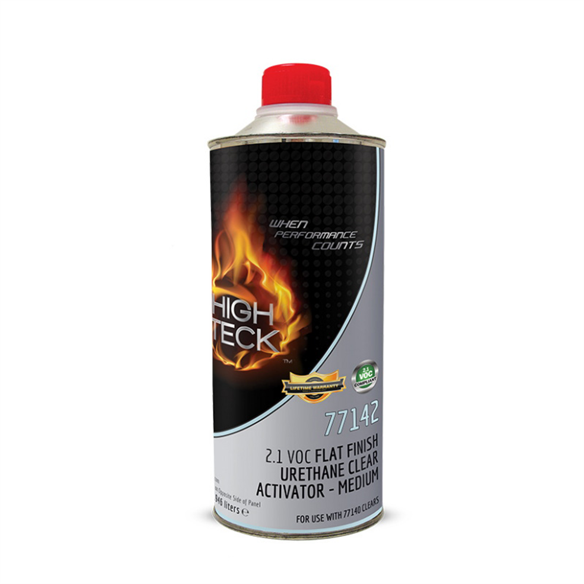 High Teck Products 77142-4 Medium Activator, 1 Qt, Liquid, Use With: 77140 2.1 Voc Flat Finish Clear