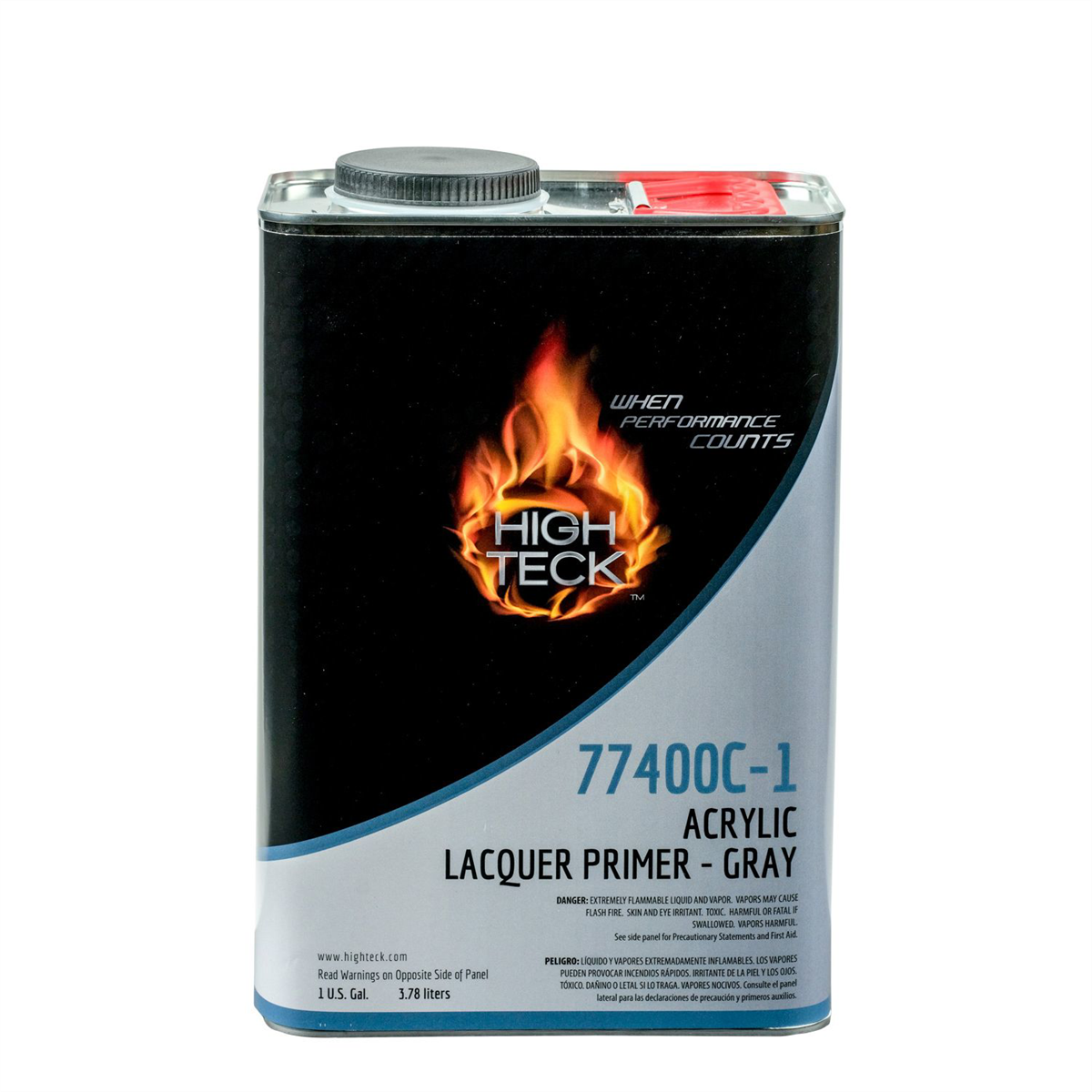 High Teck Products 77400c-1 High Solids Acrylic Lacquer Primer, 1 Gal, Gray, 2.1 Lb/gal Voc, 1:1 Mixing