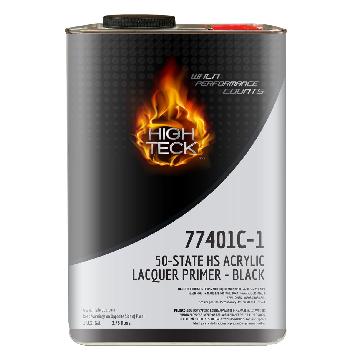 High Teck Products 77401c-1 50-state High Solids Acrylic Lacquer Primer-black-gl