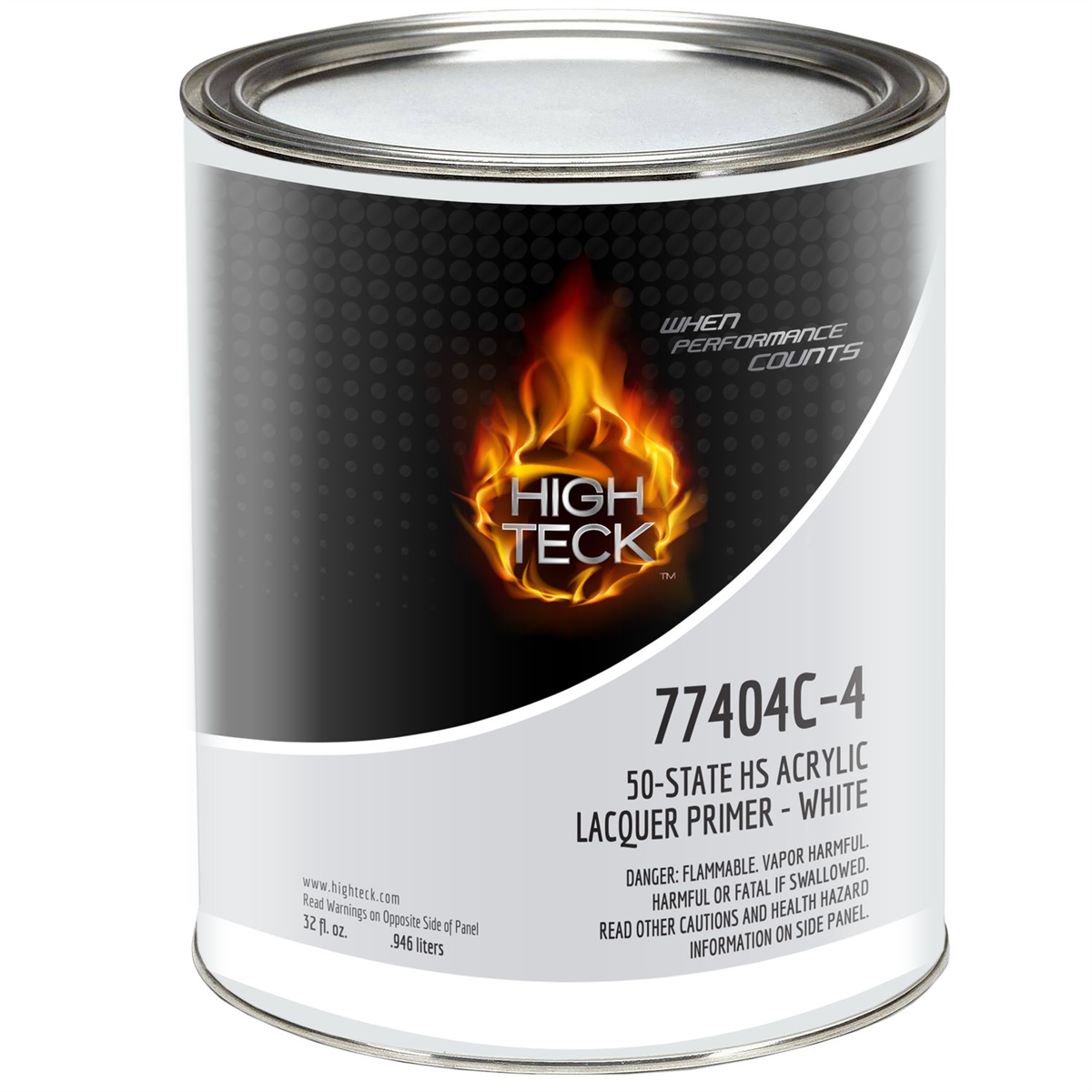 High Teck Products 77404c-4 High Solids Acrylic Lacquer Primer-white-qt