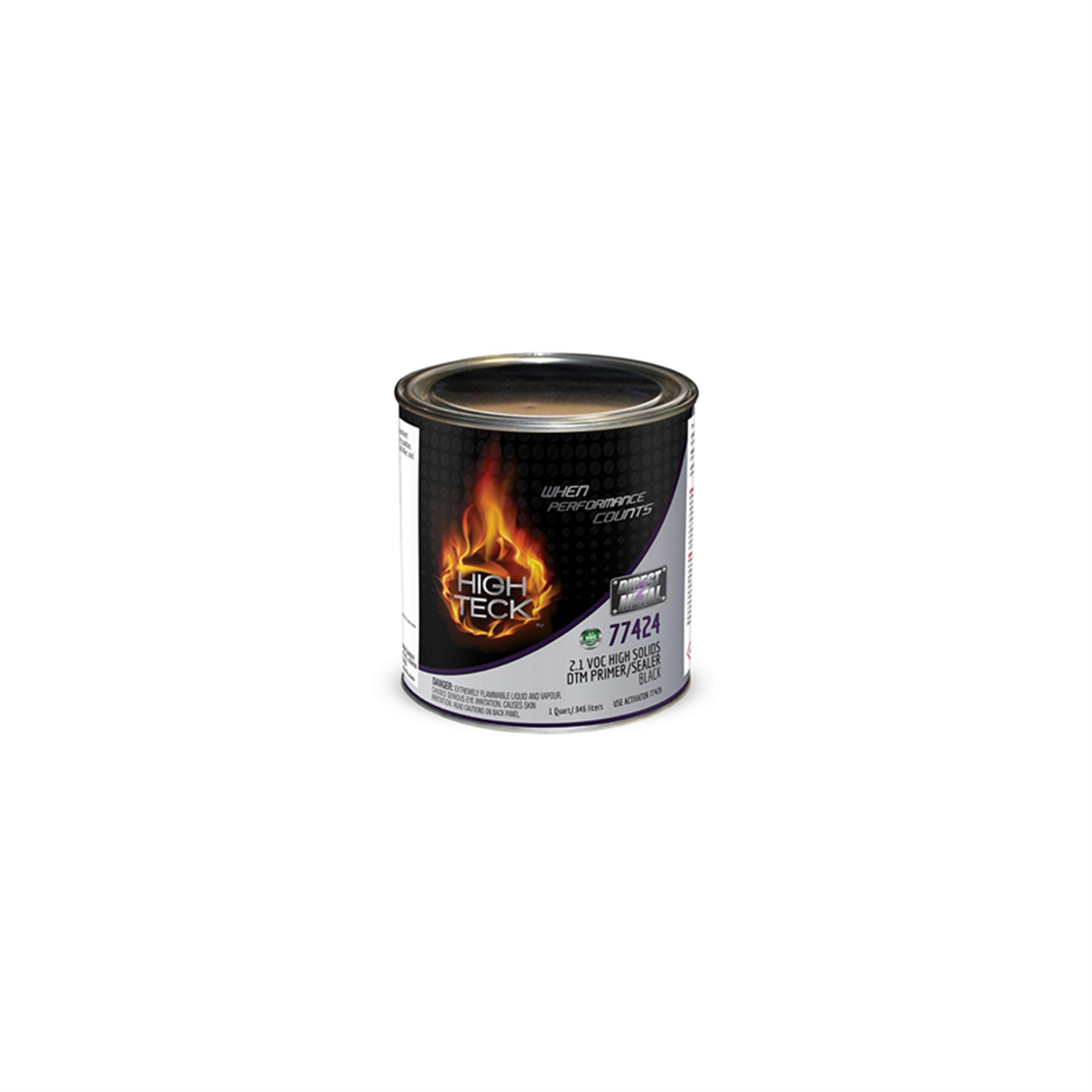 High Teck Products 77424-4 High Solids Primer/sealer, 1 Qt, Black, 2.1 Lb/gal Voc, 4:1 Mixing