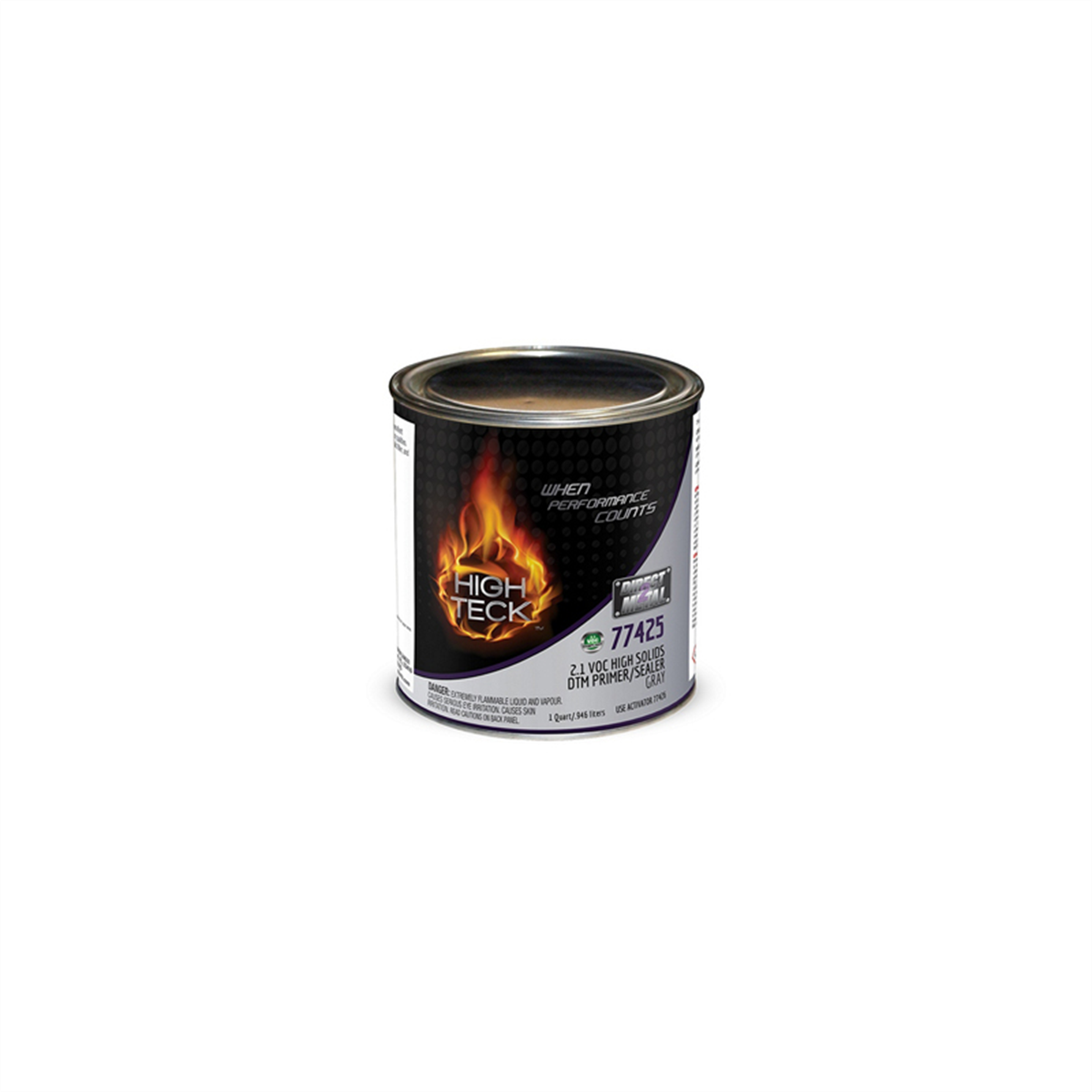 High Teck Products 77425-4 High Solids Primer/sealer, 1 Qt, Gray, 2.1 Lb/gal Voc, 4:1 Mixing