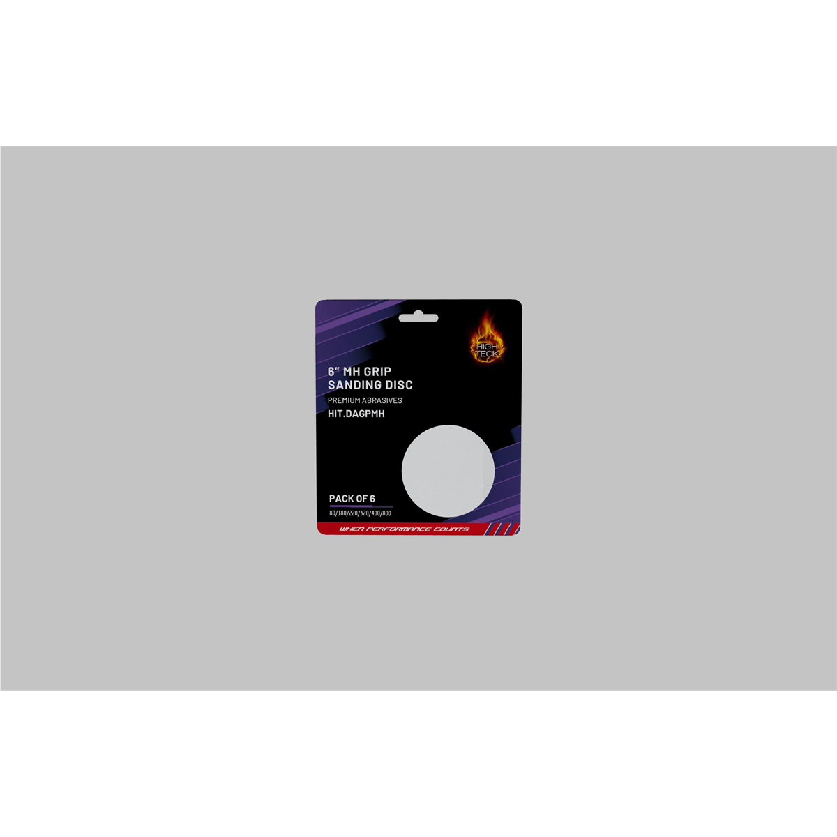 High Teck Products ASSORTED 6" MH GRIP PURPLE CERAMIC FILM DISCS (GRITS 80,180,220,320,400,800)