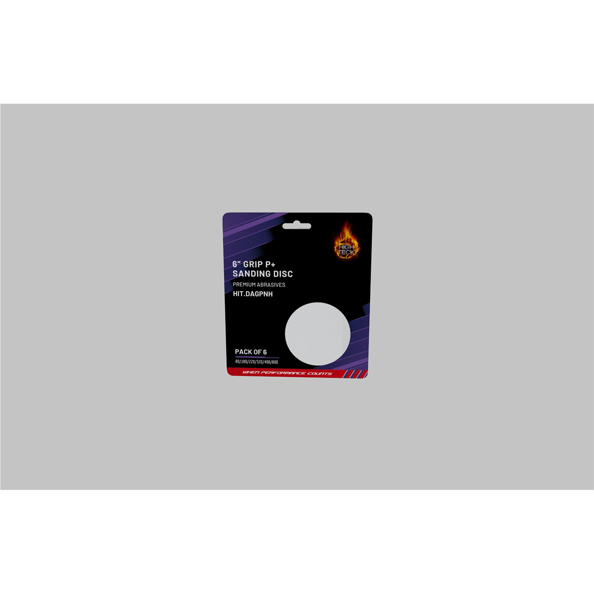 High Teck Products ASSORTED 6" NH GRIP PURPLE CERAMIC FILM DISCS (GRITS 80,180,220,320,400,800)