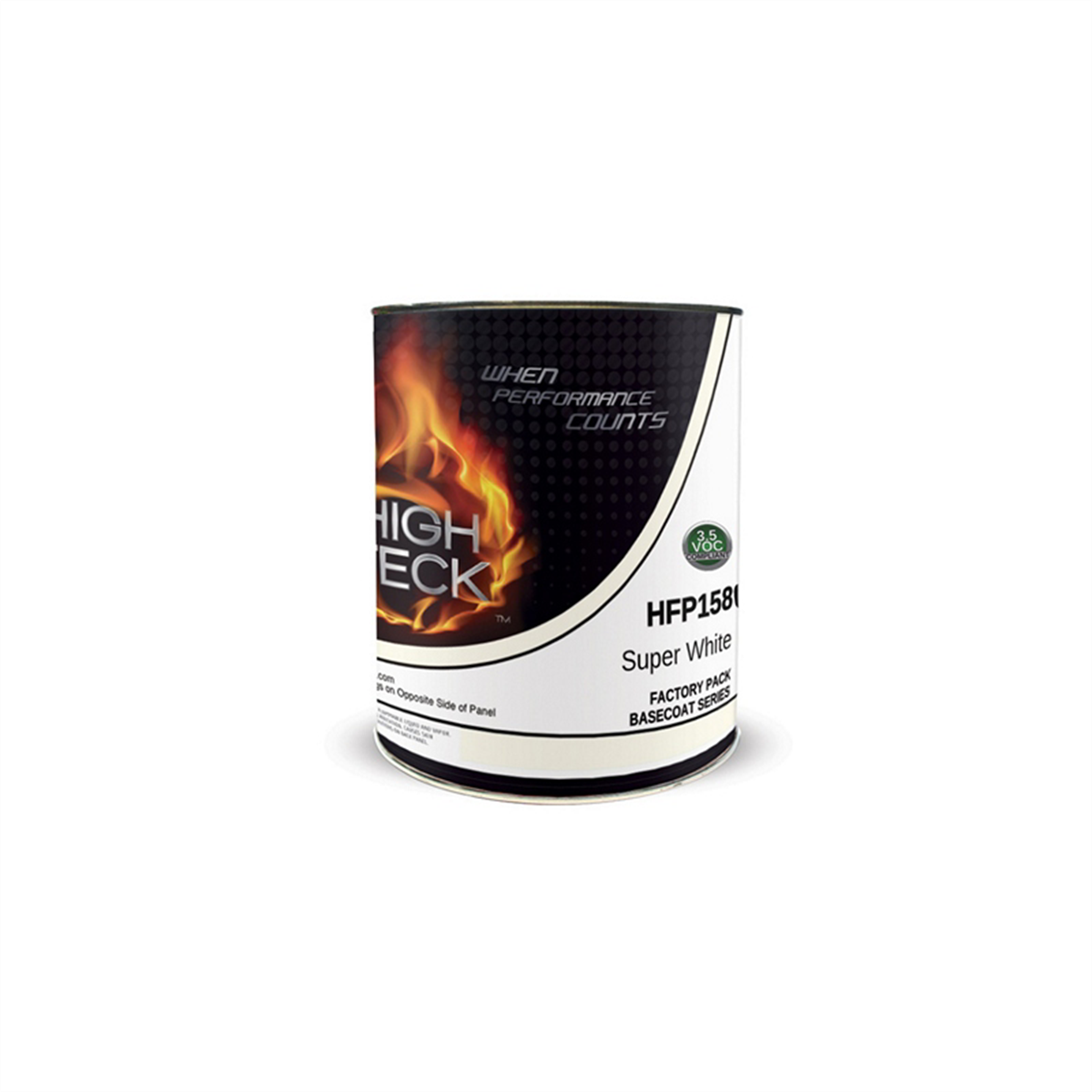 High Teck Products HFP158C-1 Series HFP Low VOC Urethane Basecoat, 1 gal, Super White, 6.8 lb/gal VOC