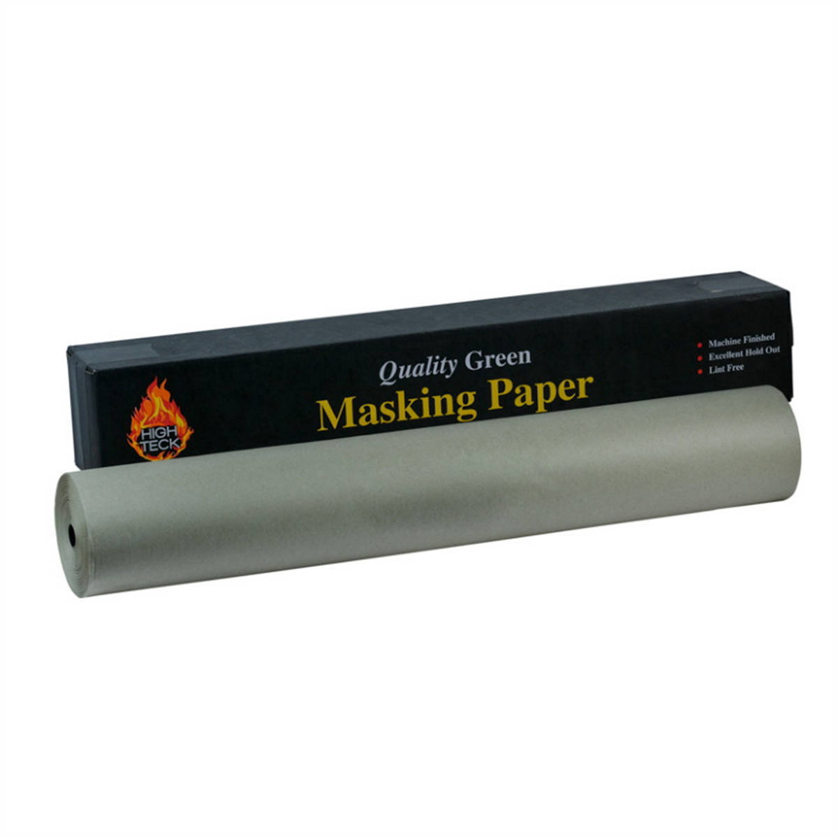 High Teck Products MP160G-48 Masking Paper, 48 in W x 600 ft L, Green, 35 lb Basis