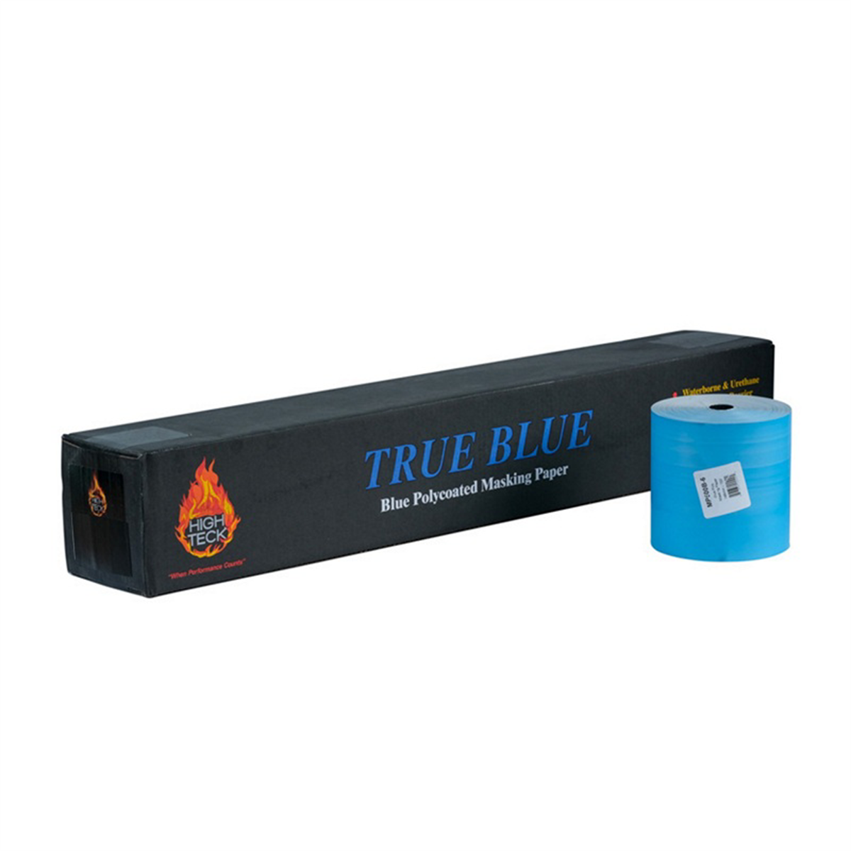 High Teck Products True Blue MP500B-6 Masking Paper, 6 in W x 700 ft L, Polycoated Paper, 35 lb Basis