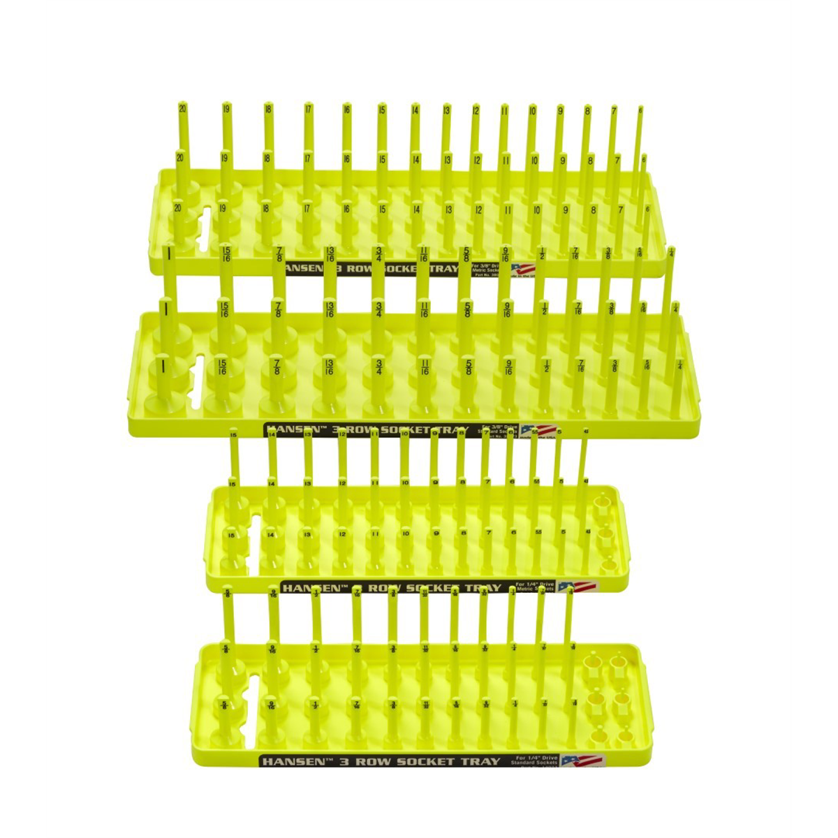 Hansen Global Hi-Viz 4-Pack Soc Holder, Yellow