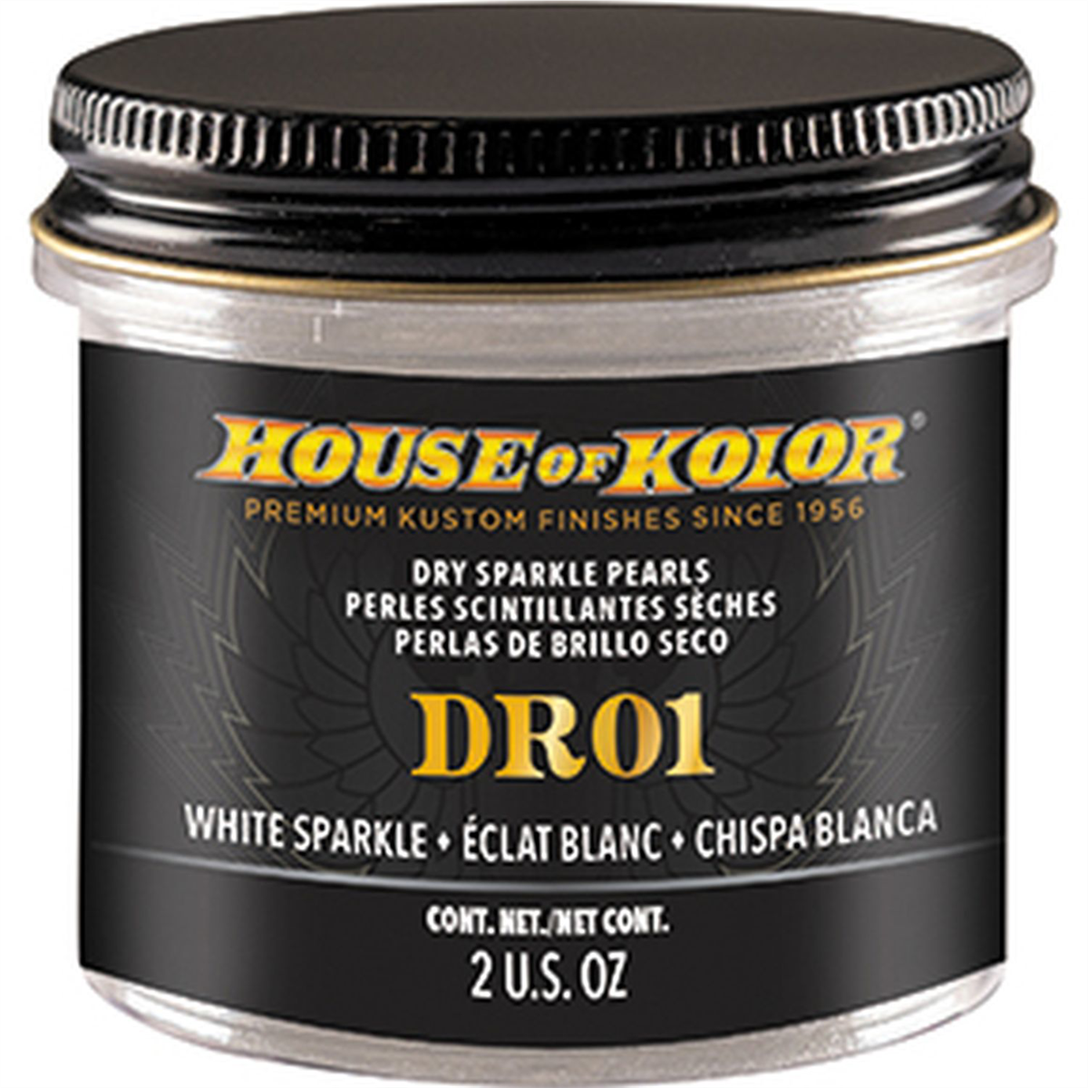 House Of Kolor DR01-C01 DR Series Dry Pearl, 2 oz Can, White Sparkle