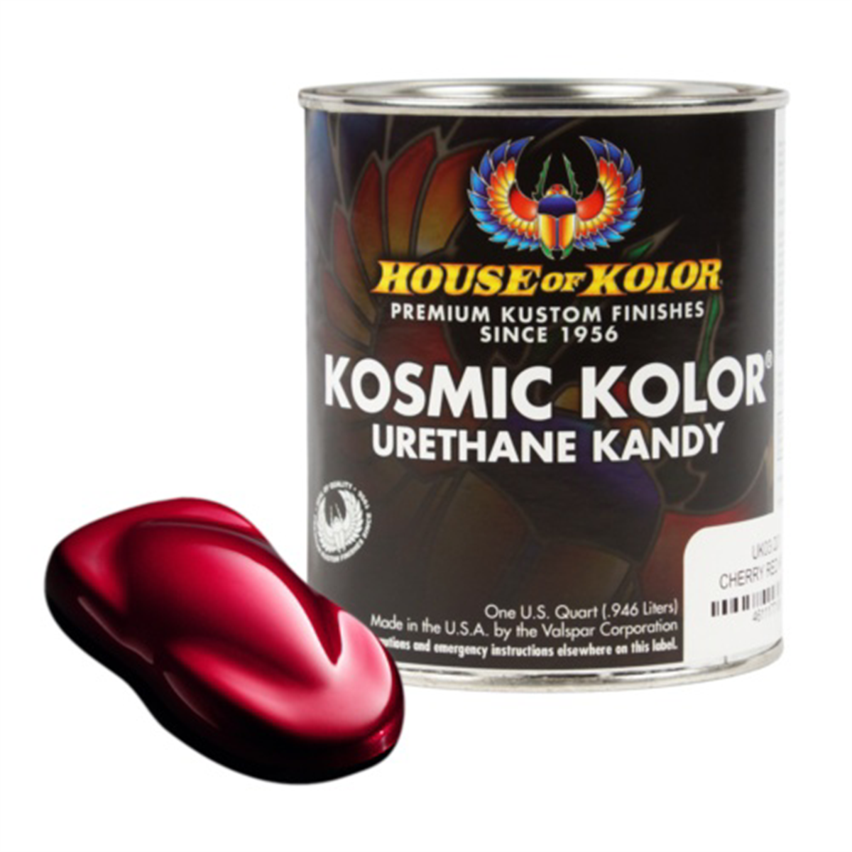 House Of Kolor Kosmic Kolor UK03-Q01 Urethane Enamel Kandy, 1 qt Can, Wild Cherry