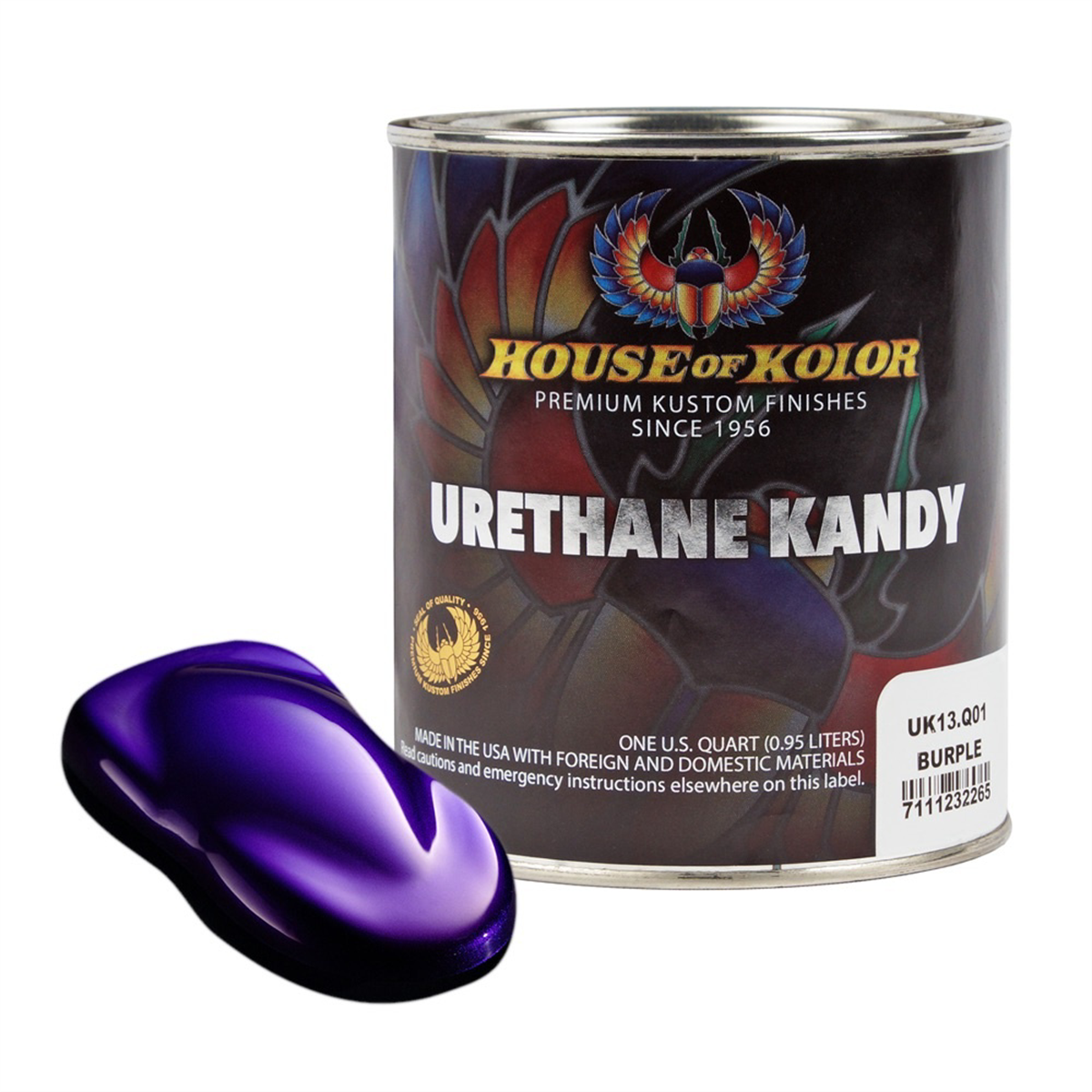 House Of Kolor Kosmic Kolor UK13-Q01 Urethane Enamel Kandy, 1 qt Can, Burple