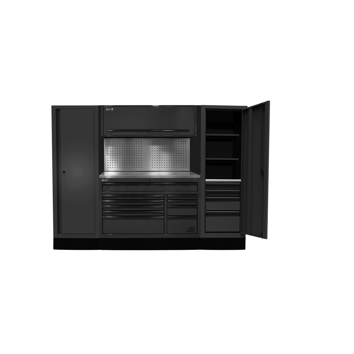 Homak Manufacturing 102" Rs Pro Cts Combo, Solid Bs, Black