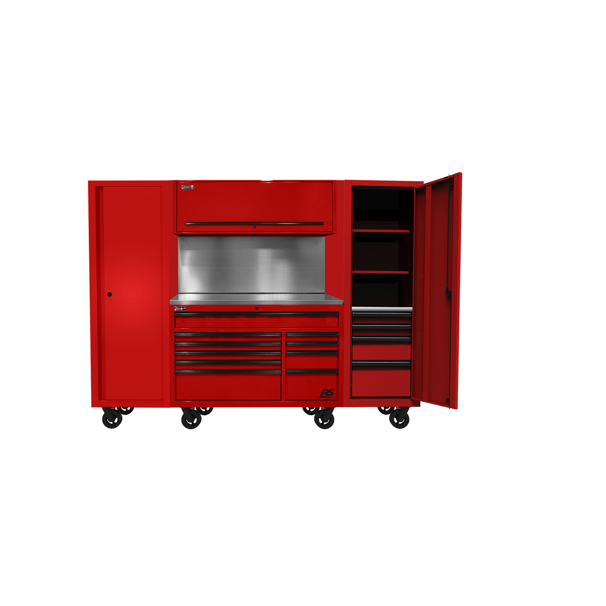 Homak Manufacturing 102" RS PRO CTS Combo, Solid BS, Red