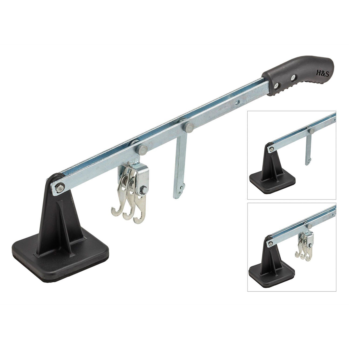 H&S AutoShot UNI-7600-01 Dent Pull Lever Tool 18-inch with 3-Finger Claw and Single Stud Extension