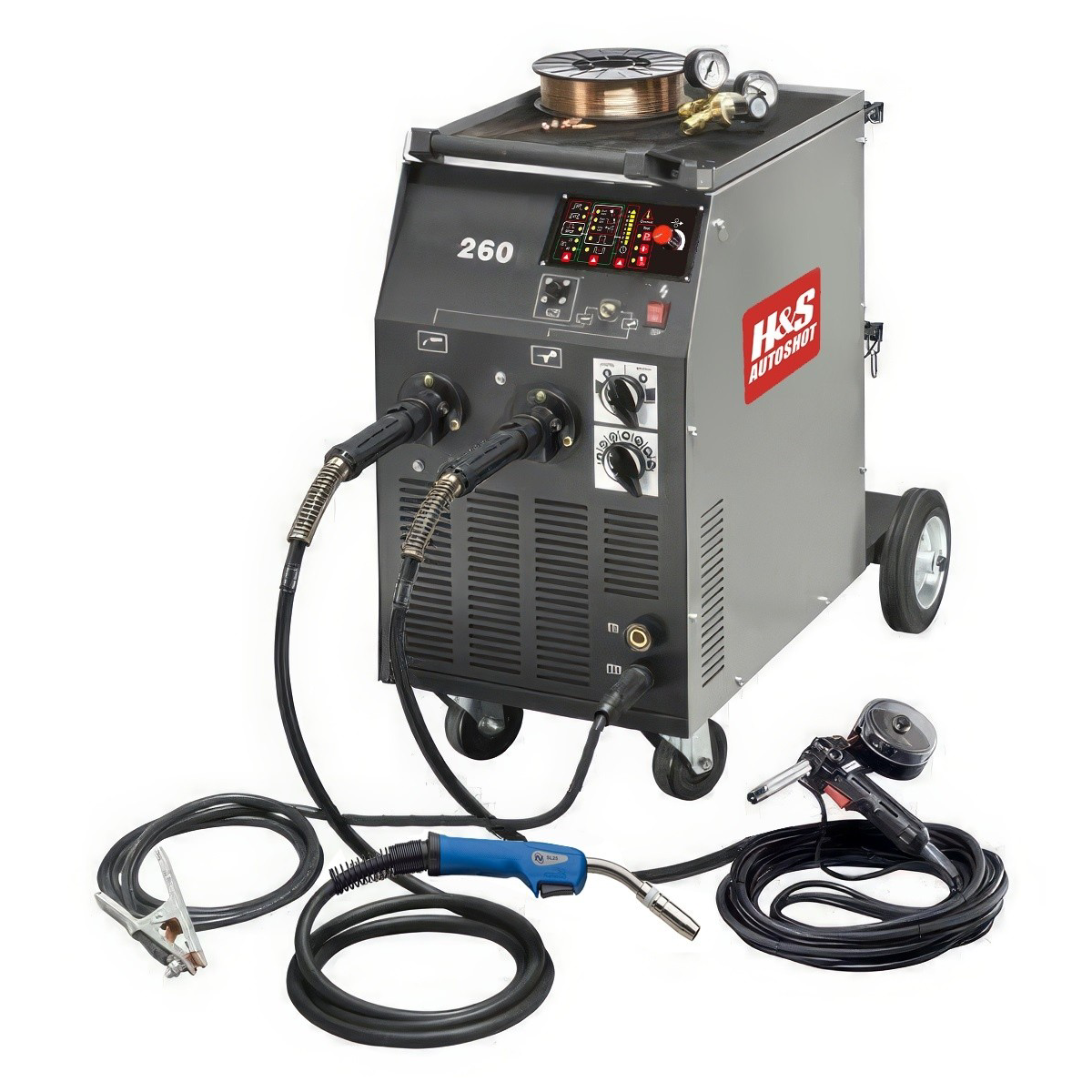 H&S AutoShot HSW-6213 MIG Welder 130 Amp Inverter with Infintely Variable Power and Wire Speed (115VAC)