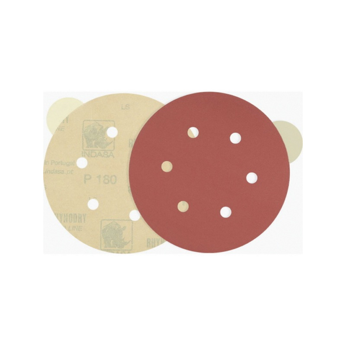 Indasa USA,Inc. Medallion 600-400 Rhynostick Red Line XL Abrasive Solid Disc, 6 in Dia, 400 Grit