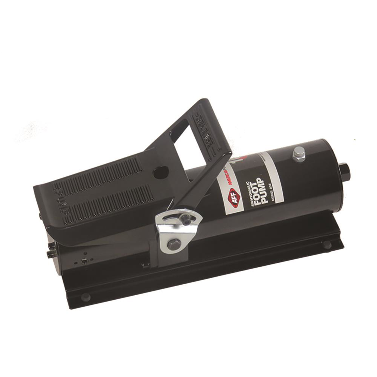 American Forge & Foundry Foot Operated Pump - Air/Hydraulic -Max Working Pressure: 10,000 PSI - Usable Oil Capacity: 16 cu in - Output Port Thread (Oil): 1/4" - 18NPTF - Input Port Thread (Air): 1/4" - 18NPT