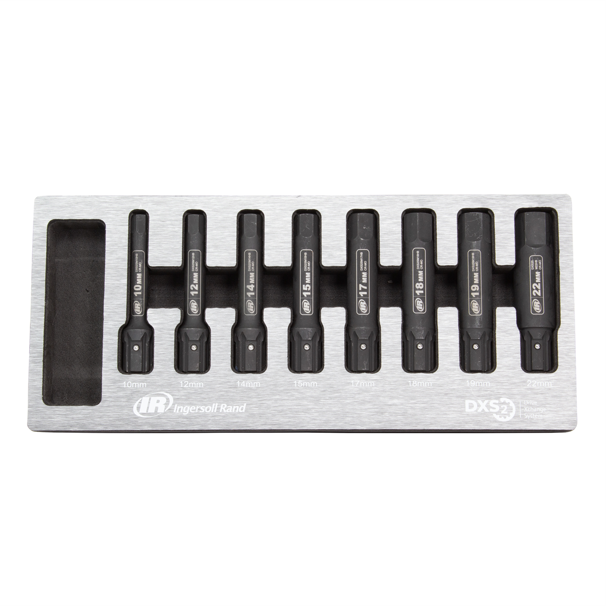 Ingersoll Rand DXS2 Hex Bit Impact Socket Set, Metric, 8 pc