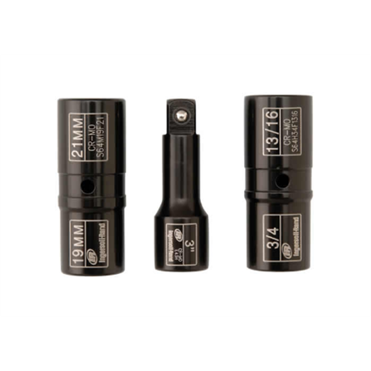 Ingersoll Rand 1/2" Drive Hex SAE Lugnut Service Flip Impact Socket Set, 3-Piece