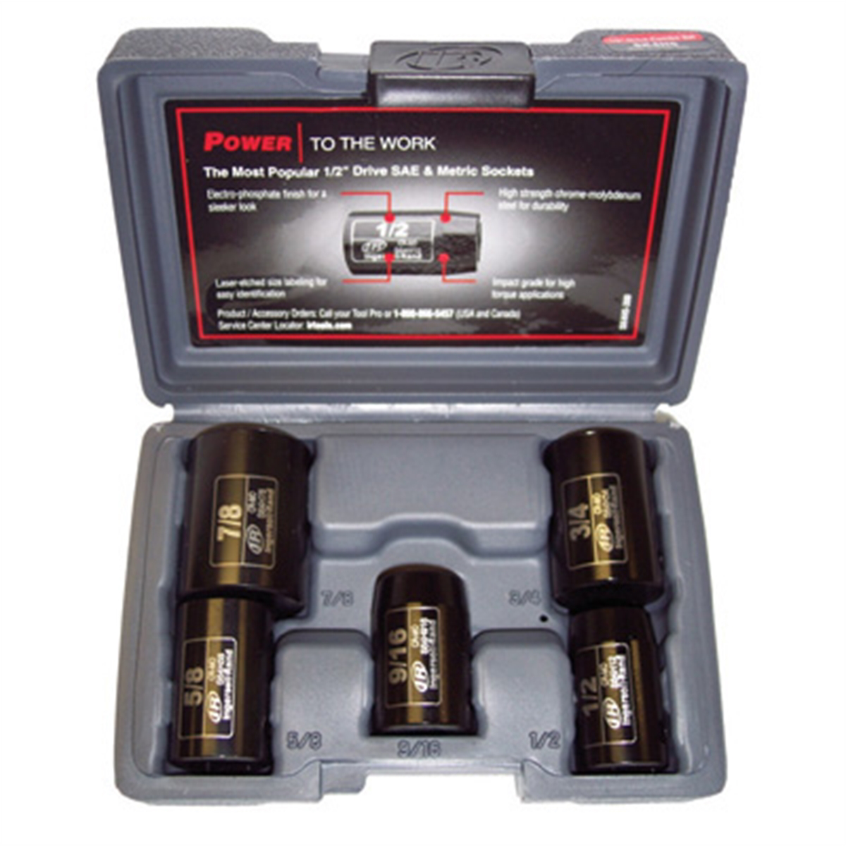 Ingersoll Rand Impact Skt Set 1/2" 5 Pc