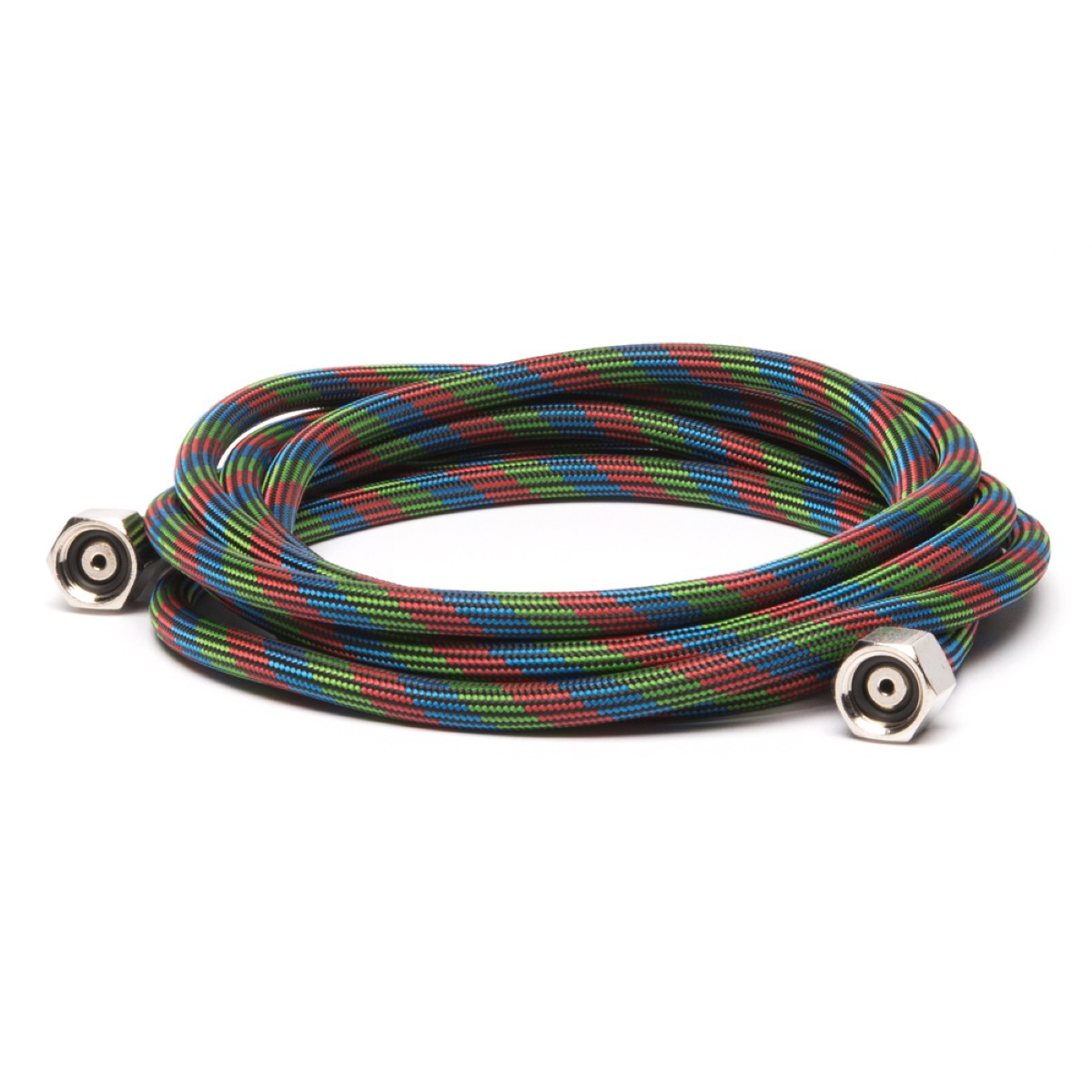Iwata 10-ft Braided Nylon Air Hose with Two 1/4-inch Fittings