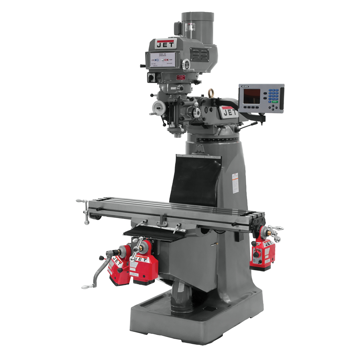 Jet Tools JTM-4VS Mill With ACU-RITE 203 DRO With X, Y and Z-Axis Powerfeeds