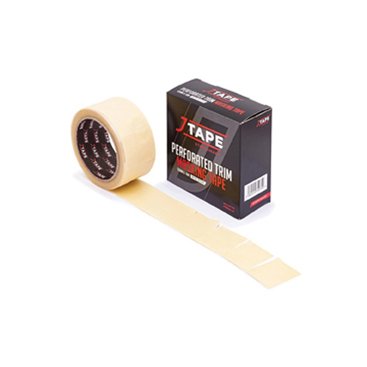 JTAPE Unlimited 1055.5010 Perforated Trim Masking Tape, 10 m L x 50 mm W x 0.265 in THK, Yellow