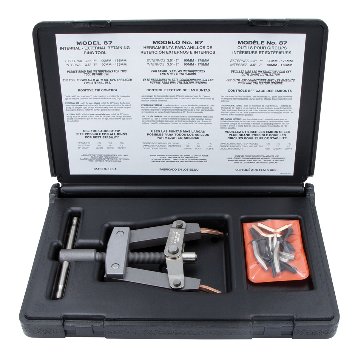 Lang Tools (Kastar) 87 - Heavy-Duty Pliers with Tip Kit