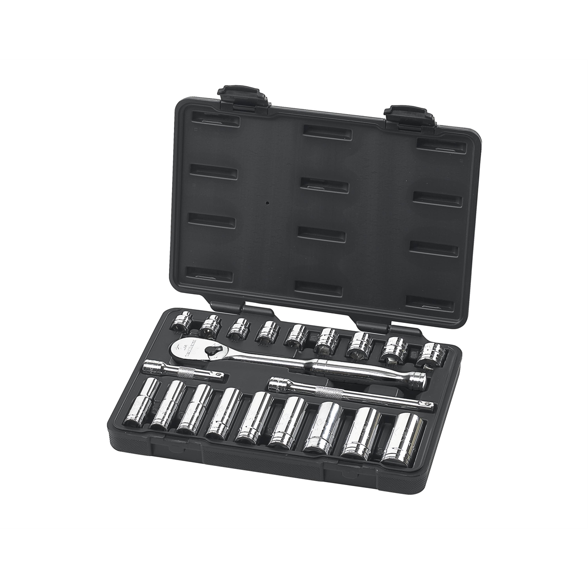 GearWrench 21 Piece 3/8 Inch Drive 6 & 12 Point Standard & Deep SAE Mechanics Tool Set
