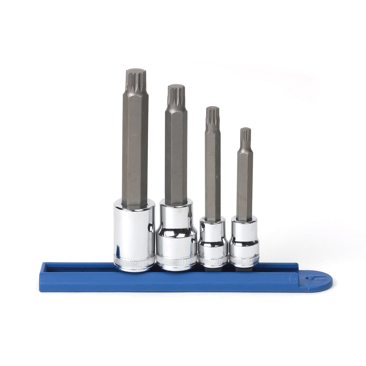 GearWrench 4 Piece 3/8 Inch & 1/2 Inch Drive Extra Long Triple Square Bit Metric Socket Set