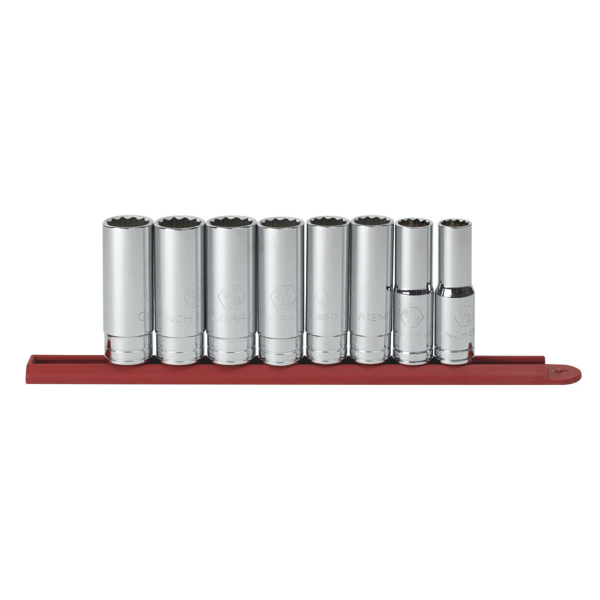 Gearwrench 8 Piece 1/2 Inch Drive 12 Point Deep Sae Socket Set