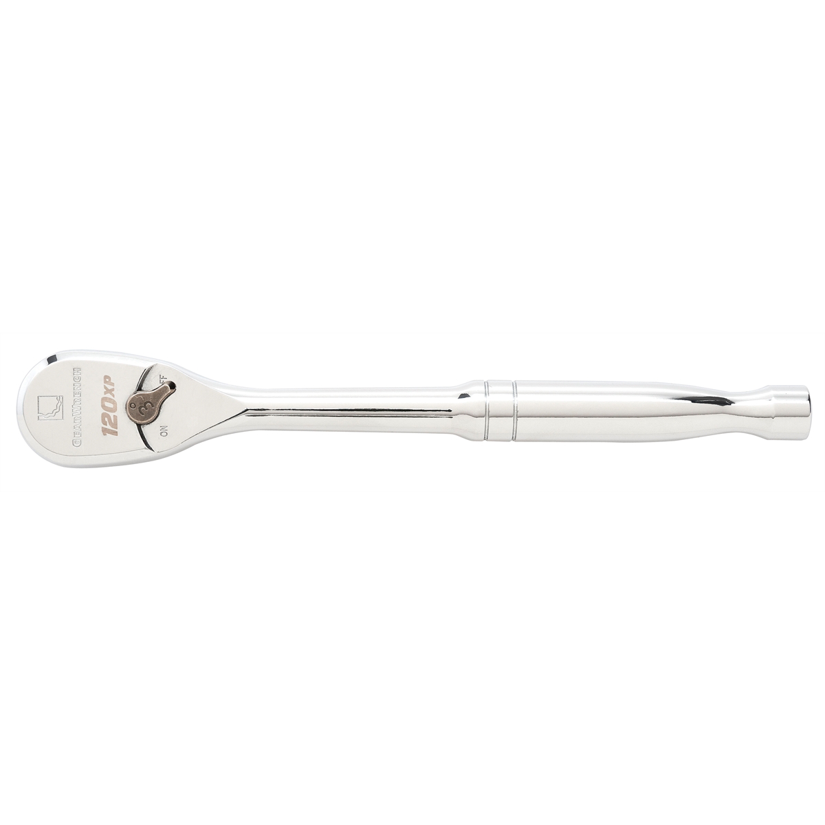 Gearwrench 3/8-inch Drive 120xp™ Full Polish Chrome Teardrop Ratchet 8-1/4-inch