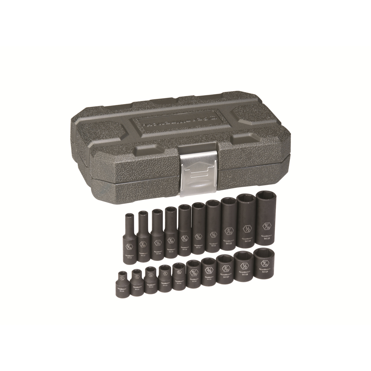 GearWrench 20 Piece 1/4 Inch Drive 6 Point Standard & Deep Impact SAE Socket Set