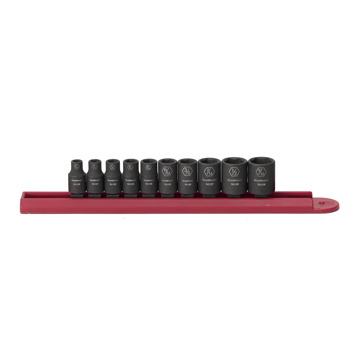 GearWrench 10 Piece 1/4 Inch Drive 6 Point Standard Impact SAE Socket Set
