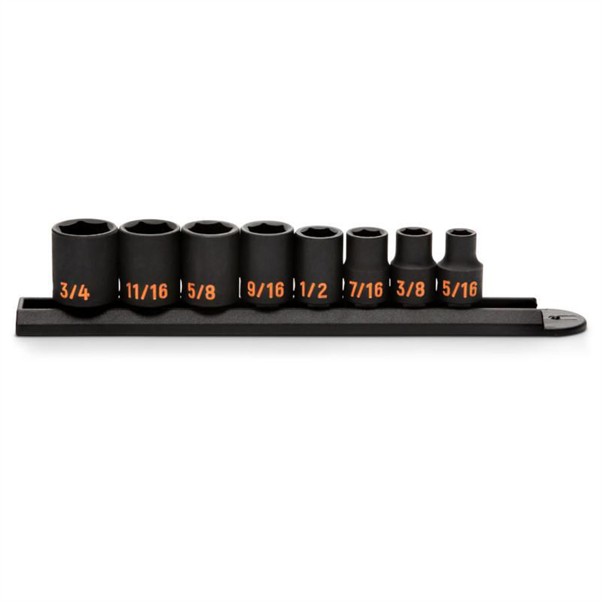GEARWRENCH 8 Piece 3/8" Drive 6 Point SAE Hi-Viz Impact Socket Set