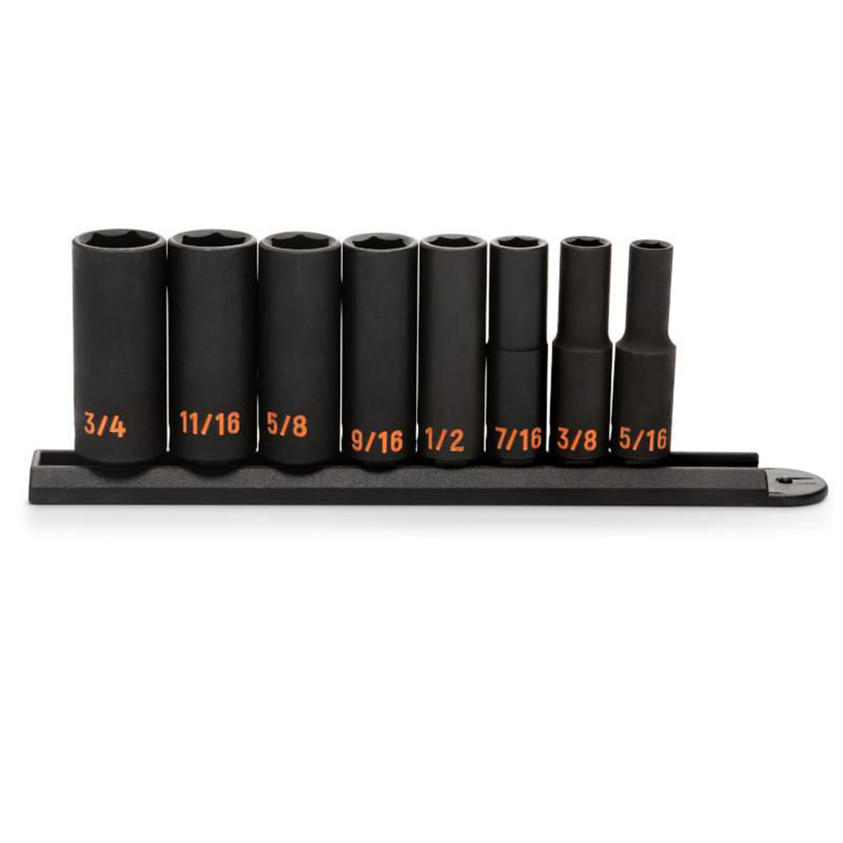 GEARWRENCH 8 Piece 3/8" Drive 6 Point SAE Hi-Viz Deep Impact Socket Set