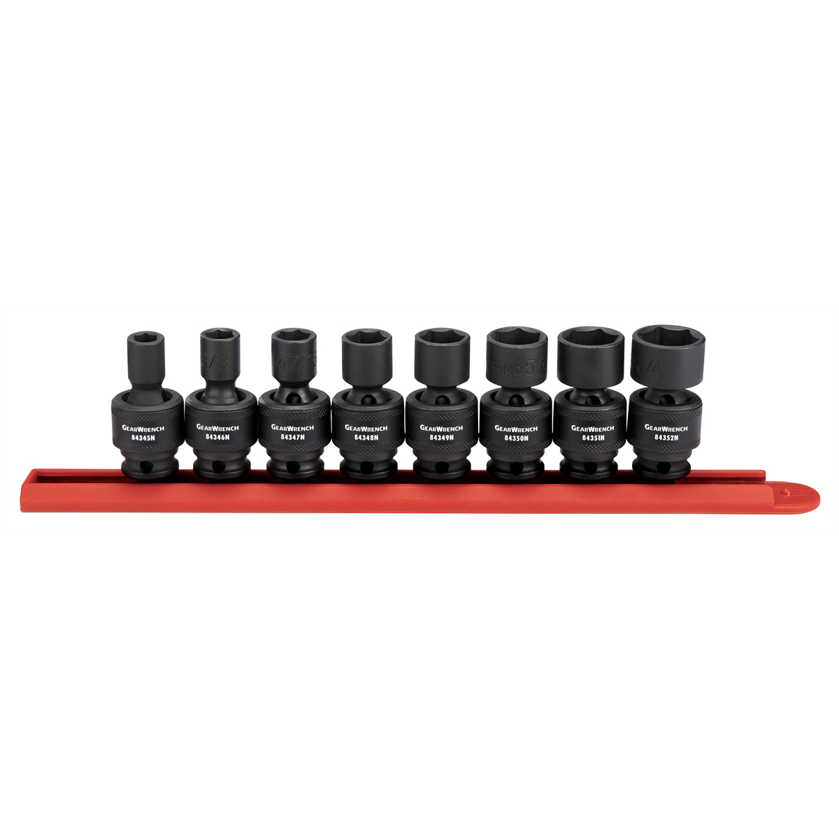 GearWrench 8 Piece 3/8 Inch Drive 6 Point Standard Universal Impact SAE Socket Set