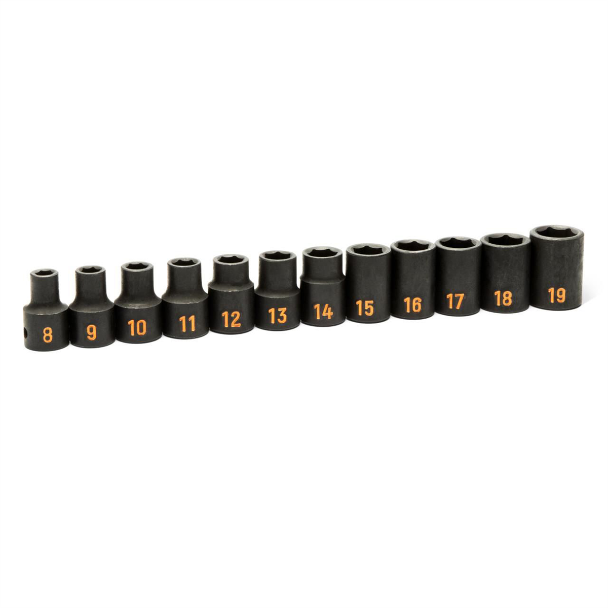 GEARWRENCH 12 Piece 1/2" Drive 6 Point Metric Hi-Viz Impact Socket Set