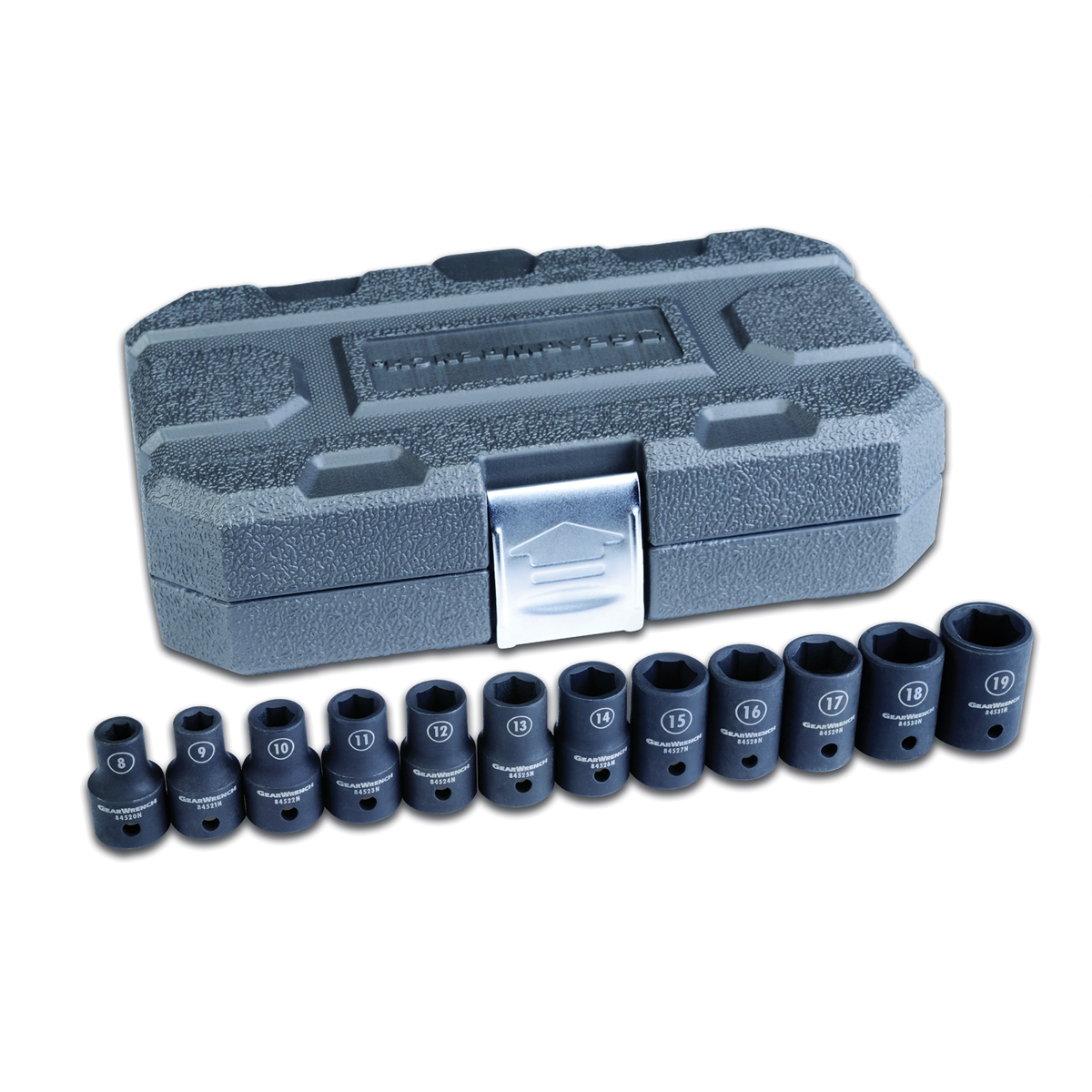 GearWrench 12 Piece 1/2 Inch Drive 6 Point Standard Impact Metric Socket Set