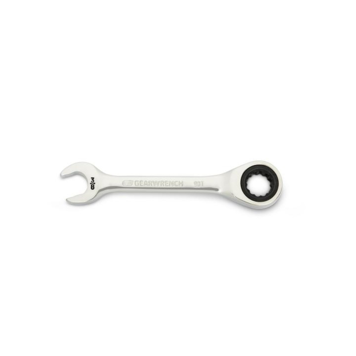 Gearwrench 3/8 Inch 90-tooth 12 Point Stubby Combination Ratcheting Wrench