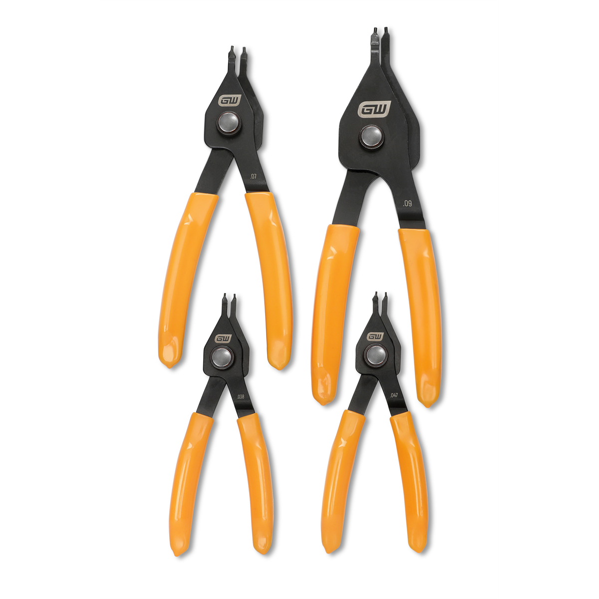 GEARWRENCH 4 Piece Convertible Push Button Snap Ring Pliers Set