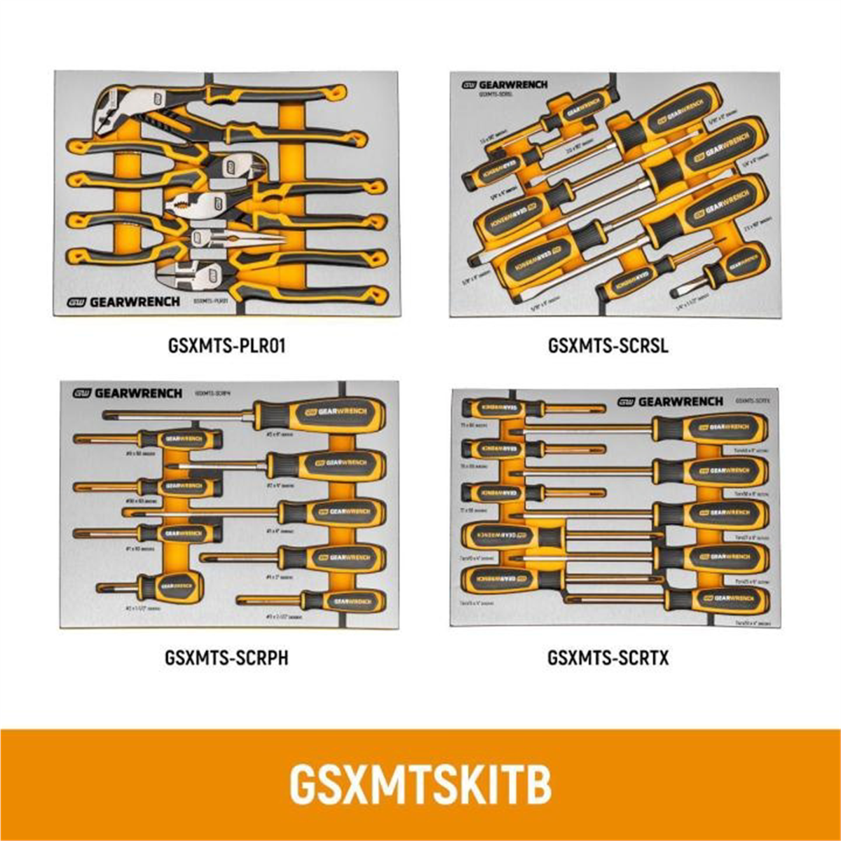 GEARWRENCH 33 Piece Pliers and Screwdrivers Sets in Premium Foam Trays