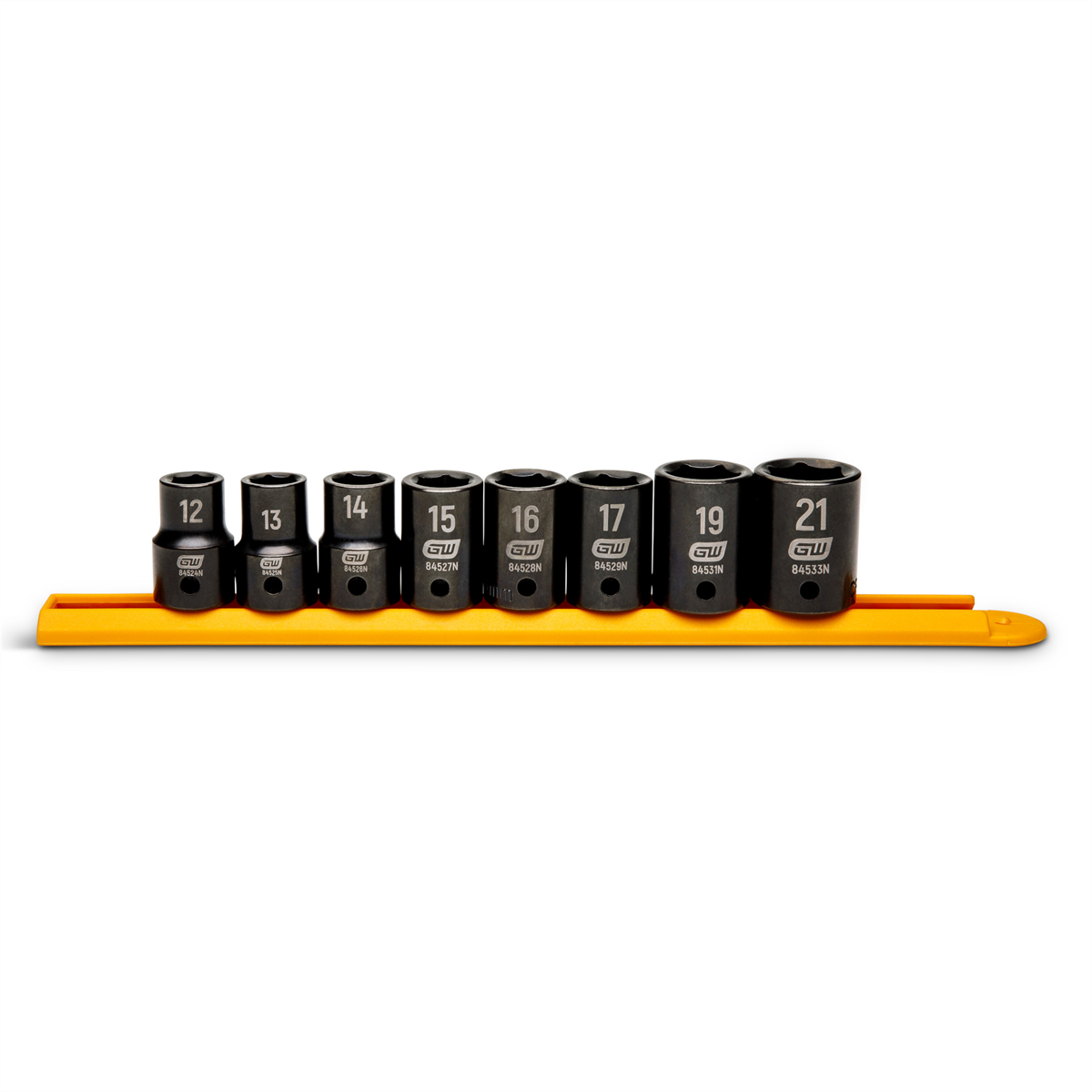 GEARWRENCH 8 Piece 1/2" Drive 6 Point Metric Standard Impact Socket Set