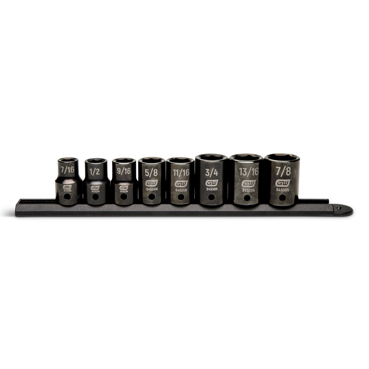 GEARWRENCH 8 Piece 1/2" Drive 6 Point SAE Standard Impact Socket Set