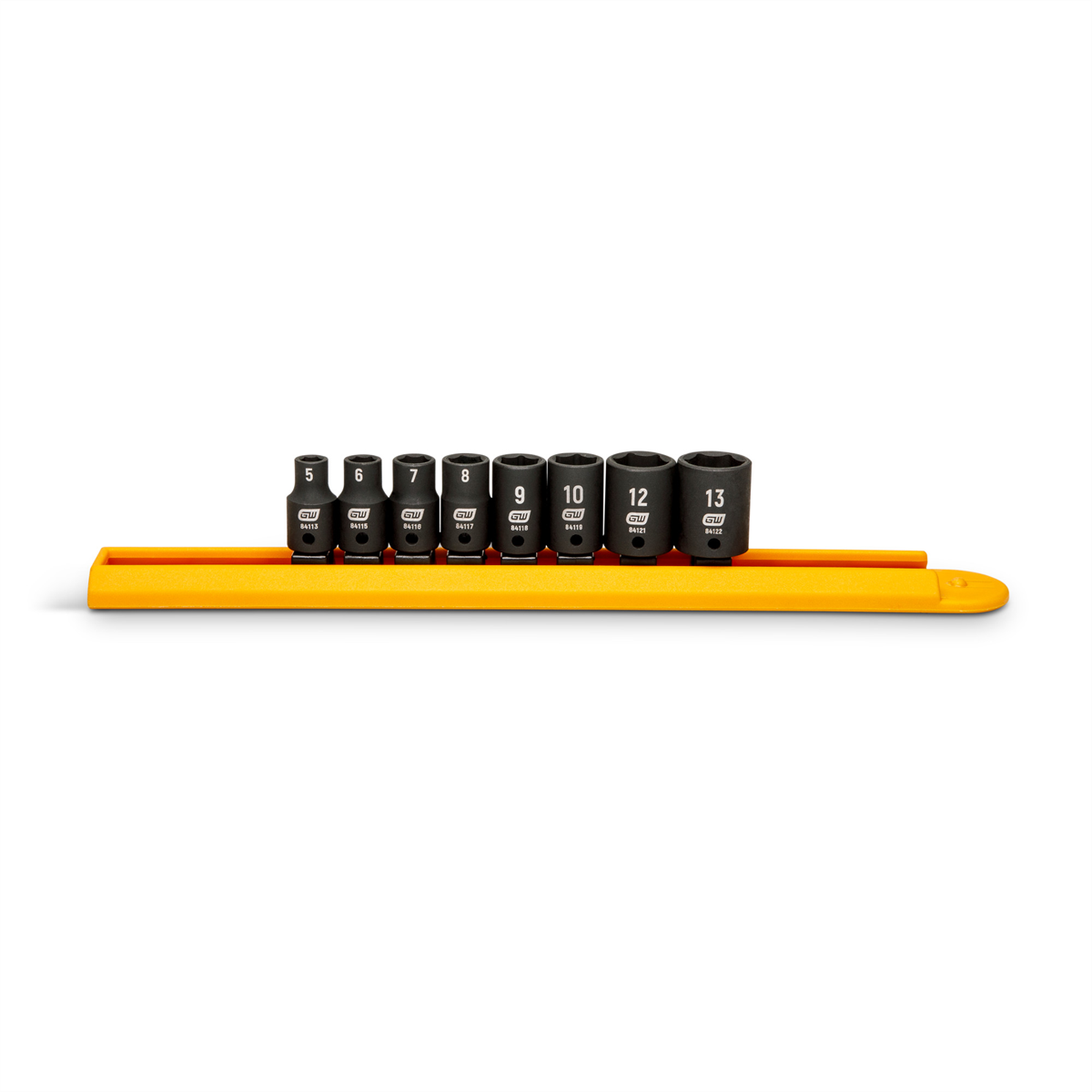GEARWRENCH 8 Piece 1/4" Drive 6 Point Metric Standard Impact Socket Set