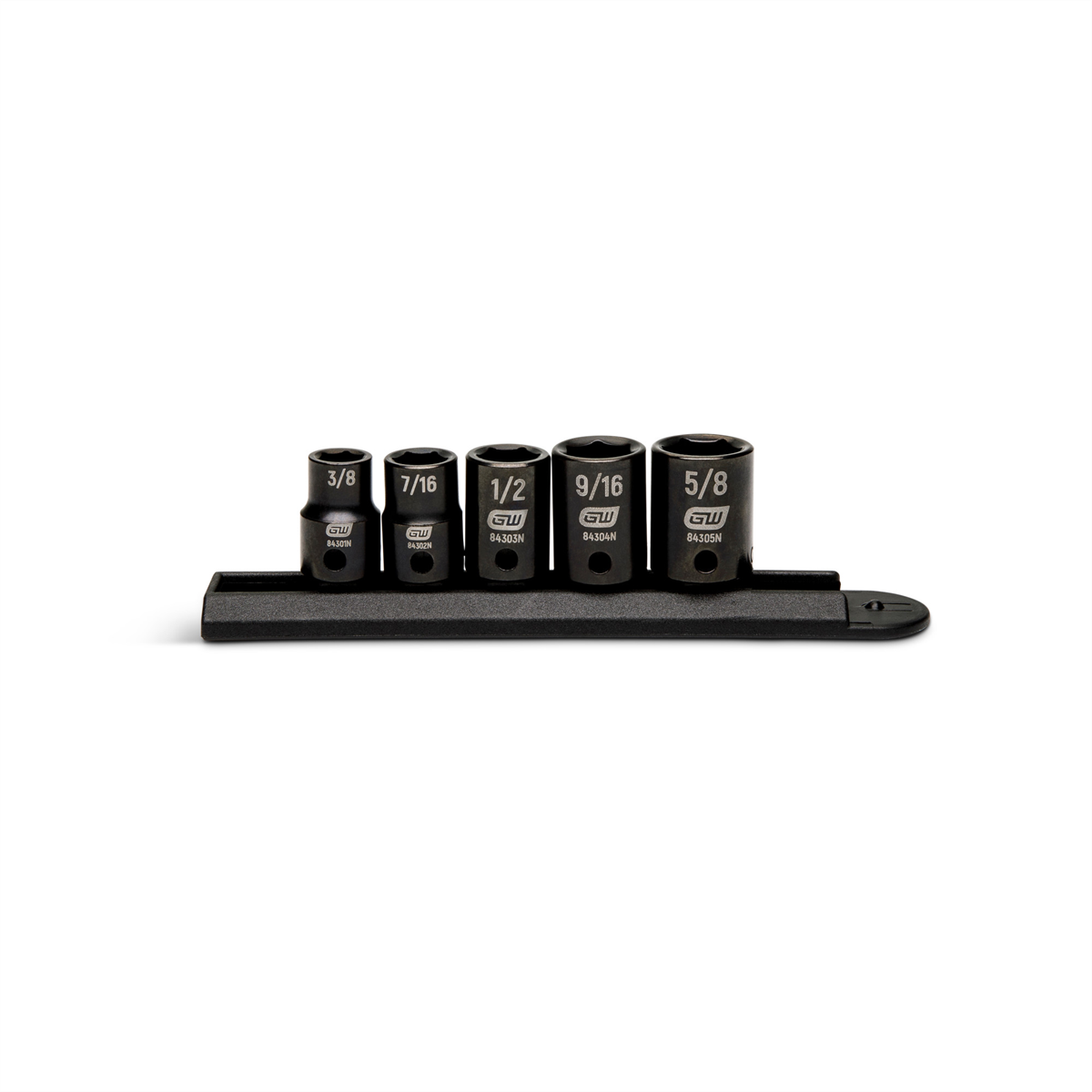 GEARWRENCH 5 Piece 3/8" Drive 6 Point SAE Standard Impact Socket Set